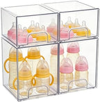 UFORU Baby Bottle Organizer, Stackable 4‑Pack Storage Drawers by UFORU