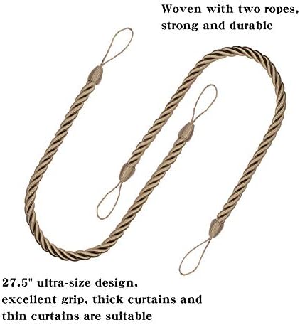 BEL AVENIR Curtain Tiebacks Ropes Tie-Backs, Handmade Holdbacks - Image 3