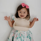 mushie Silicone Baby Bib | Adjustable Fit Waterproof Bibs - Image 5