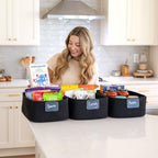 Woven Rope Baskets for Organizing, 3 Pack, 15.5 x 11 x 5.5" Storage Bins - Image 4