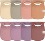 KeaBabies 8-Pack Bibs for Baby Girls, Boys Pullover Baby Bibs 6-36M by KeaBabies