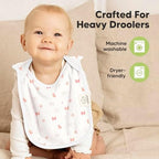 KeaBabies 8-Pack Bibs for Baby Girls, Pullover Baby Bibs - Image 6