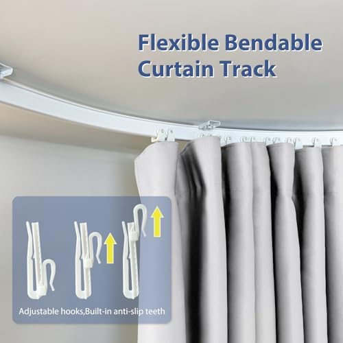 Room Divider Ceiling Mounted Curtains Track Sets Extra Wide Blackout Curtain - Image 5