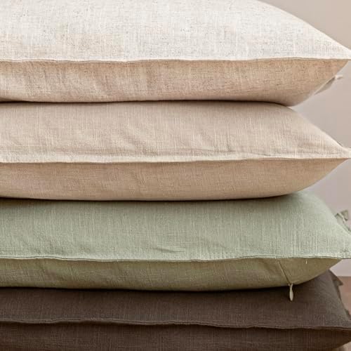 Foindtower Decorative Linen Lumbar Throw Pillow Covers 12x20 Light Green - Image 5