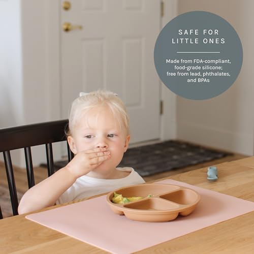 Yeah Baby Goods Silicone Toddler Placemat, Pale Terracotta - Image 2
