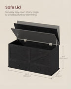 VASAGLE Storage Chest with 2 Fabric Drawers, 15.7 x 39.4 x 19.9 Inches - Image 5