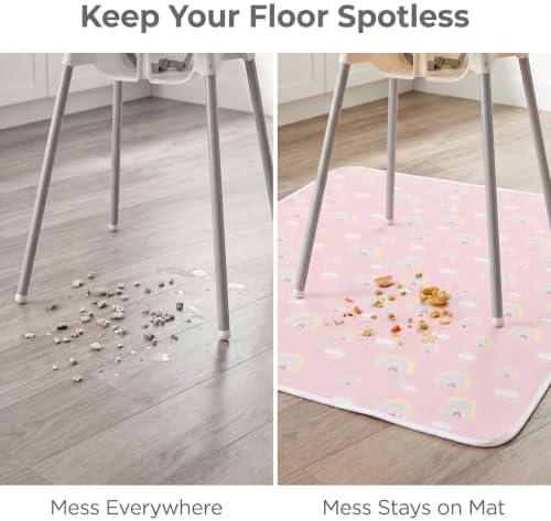 Splat Mat for Under High Chair, Waterproof Washable High Chair Floor Mat - Image 5