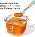 OXO Tot Glass Baby Blocks Food Storage Containers, 4 oz - Image 6