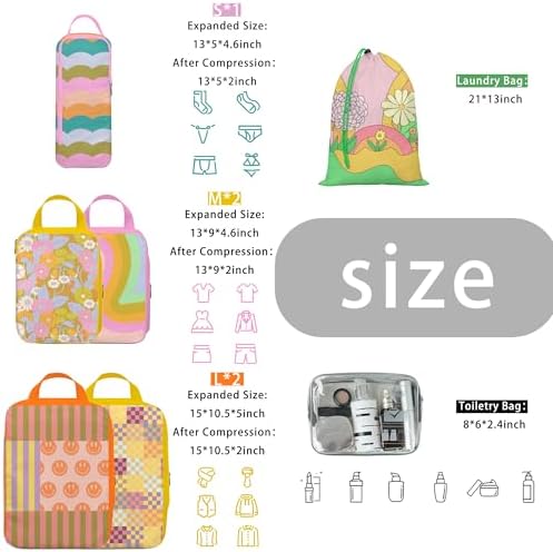 8 Pcs Compression Packing Cubes - Image 3