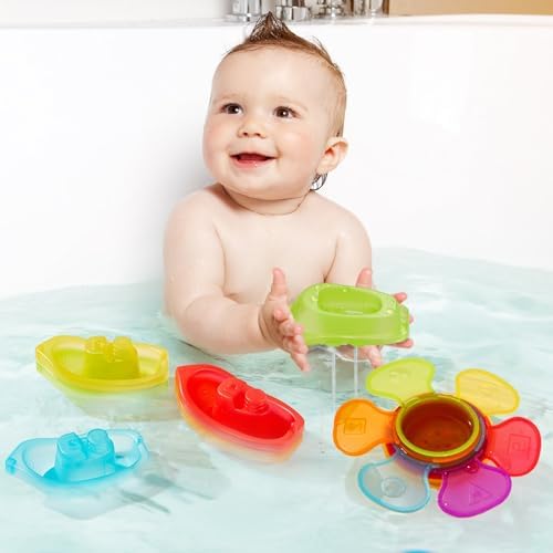 AMCHSURI 11 Pack Mold Free Bath Toys, Open Seamless Quick Dry Design, Stackable - Image 2