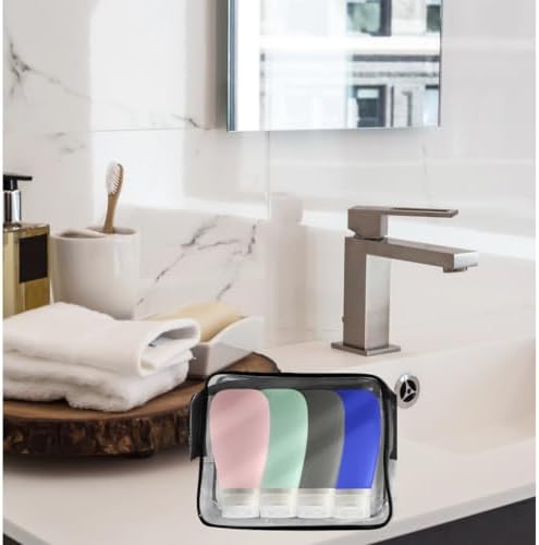 Travel Bottles for Toiletries, TSA Approved 3oz Leak Proof Silicone Refillable - Image 3
