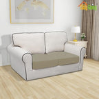 Easy-Going Waterproof Cushion Covers Set, Quilted Stretch 2-Piece Sofa Seat - Image 2