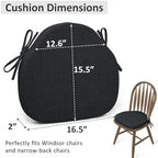 Shinnwa Kitchen Chair Cushions Set of 4, High-Resilience Foam Windsor Seat Pads - Image 6
