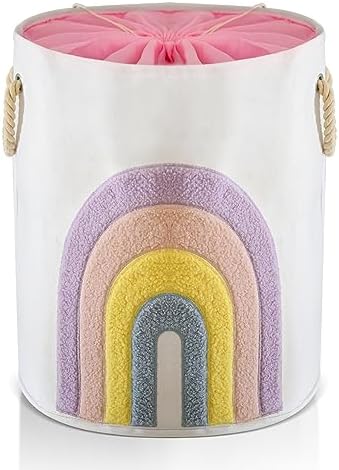 Pink Baby Hamper, XL Canvas 58L Laundry Basket by INough