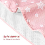 Extra Large Splat Mat, Baby Feeding Table Cloth 54''x72'' Pink Star - Image 4