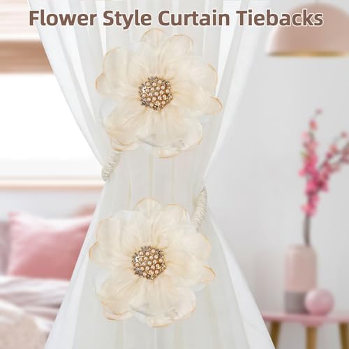 AULEEP Flower Curtain Holdbacks Tiebacks - Image 3