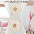 AULEEP Flower Curtain Holdbacks Tiebacks - Image 3