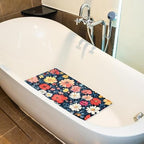 Shower Mat Non Slip 26.8 x 15.1 Inches, Colorful Flowers Bathtub Mat Shower - Image 5