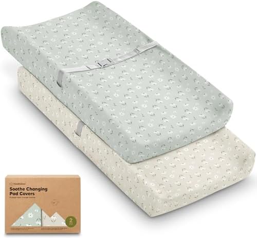 2-Pack Organic Changing Pad Covers by KeaBabies