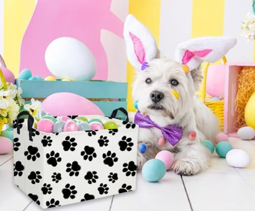 Rectangle Dog Baskets Paw Basket Cute Storage Bin Fish Box - Image 4