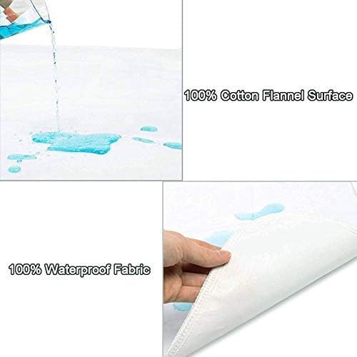 Flannel Crib Protector Pad，100％ Waterproof Mattress Protector Pad, One Size - Image 4