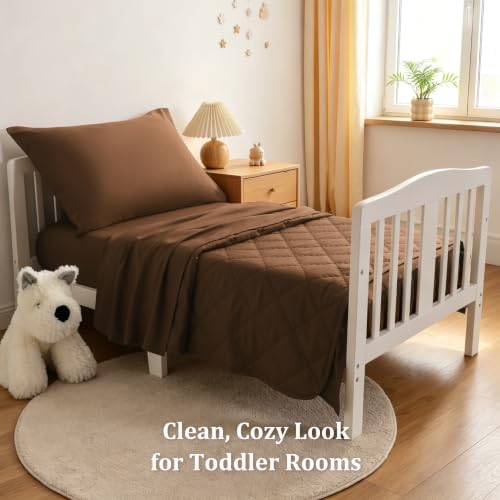 BEDSUM 4pc Toddler Cooling Bedding Set, Rayon Made from Bamboo - Image 2