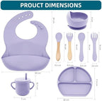 100% Silicone Baby Feeding Set, BPA Free Baby Dishes Set - Image 2