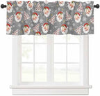 Grey Christmas Valance Curtains by VandarllinHomeKitchenDecor