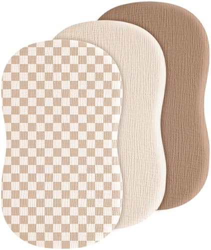 3 Pack Baby Muslin Bassinet Sheets by Coreeky
