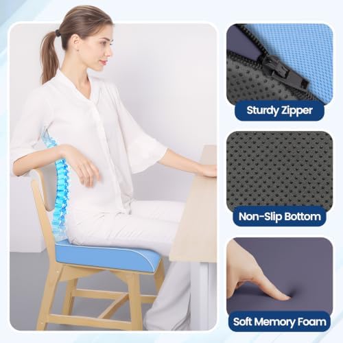 SweetSlubr Seat Cushion, Chair Pad, Memory Foam Tailbone Pain Relief - Image 6