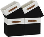 Temary 11 inch Cube Storage Bin 4 Pack Fabric Storage Cubes by TEMARY