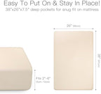 Organic Pack and Play Sheets Fitted 38”x26” 100% Muslin Cotton, Mini Crib - Image 5