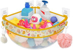 UNEEDE 4.32 Gallons Duck Print Corner Mounted Bath Toy Storage Holder by UNEEDE