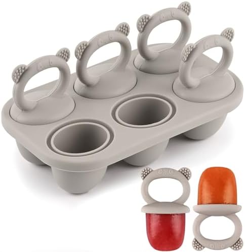 Popsicle Mold Baby Food Storage Container Food Freezing Tray Grey by Moukiween