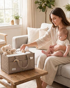 Baby Diaper Caddy Organizer, Portable Nursery Storage Basket - Image 5