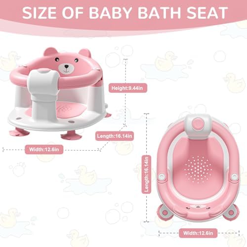 Baby Bath Seat for Babies 6 Months & up, Non-Slip Toddler Bath Seats for Babies - Image 6
