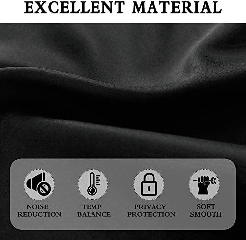 DONREN 16 Inch Black Valance Panels - Image 2