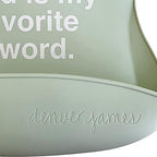 Denver James Silicone Feeding Bibs | Dishwasher Safe. Waterproof. Adjustable. - Image 3