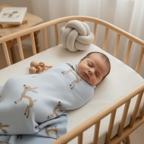 Knit Baby Swaddle Blanket - Image 4