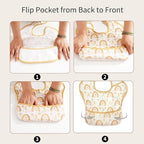 3-Pack Mess Proof Baby Bibs for Eating, Lightweight - Image 3