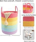 Woven Cotton Rope Laundry Basket - Image 2