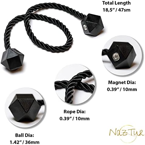 NazTur Magnetic Curtain Tiebacks, Curtain Ties, No-Drill Holdbacks - Image 7