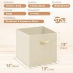 STORAGE MANIAC Storage Cubes, 13 Inch 10 Pack Collapsible Fabric Shelf Bins - Image 4