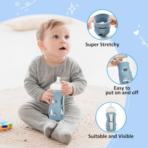 3 Pack Silicone Sleeves for Philips Avent Natural Glass Baby Bottles - Image 5