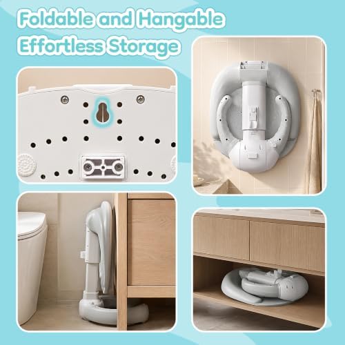 Baby Shower Stand with Anti-Pinch Silicone & Anti-Slip Base, Foldable Baby Bath - Image 2