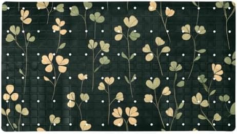 Bathtub Mat Non Slip 26.8x15.1 Inch, Clovers Shower Mat by Anna+Cowper