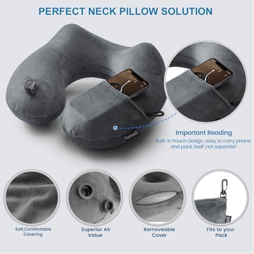 Keemall Inflatable Neck & Shoulder Travel Pillow - Image 5