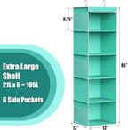 Simple Houseware 5 Shelf Hanging Closet Organizer - Image 3