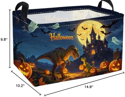 Essme Rectangular Dinosaur Basket, Kids Storage Bins Organizer - Image 2