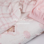Gllquen Baby 3-Pack Muslin Cotton Bassinet Sheets - Image 4